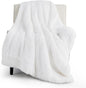 Bedsure GentleSoft Fuzzy Sherpa Faux Fur Twin Blanket White Cozy Gifts by Unknown