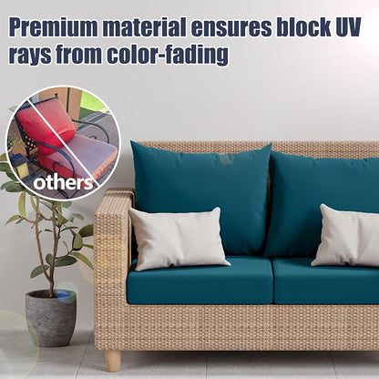 8Pcs Outdoor Cushion Covers, Stretch Patio Furniture Couch Chair Slipcovers | - Image 7