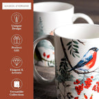 Maison d' Hermine Coffee Mug with Handles Fine Bone China Mugs Pack of Two Tea Cups for Hot Beverages Cappuccino Latte Home Restaurant Office Perfect for Gift (Morzine, 15 Ounce)