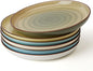 Sweese 10 Inch Porcelain Dinner Plates Set of 6 - Round Green Dishes for Main Courses, Salad, Microwave Dishwasher Safe