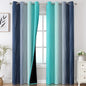 Navy Blue and Teal Gradient Blackout Curtains by ESTELARTEXTILER