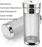 2 Pack Beer Dry Hopper Filters, 2.8 x 7 inch 300 Micron Mesh Hop Strainer with Lid, Stainless Steel Beer Hop Spider with Nylon Bristles, Brewing Filters Straining Keg for Home Coffee Wine Juice