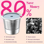 Reusable K Cups Coffee Pods for K eurig, Universal Stainless Steel Reusable K Cup Coffee Filters Compatible with K eurig 1.0 Coffee Machines,Eco-Friendly, BPA-Free (4 Pack)