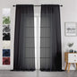 Chyhomenyc 2 Panels Solid Color Sheer Window Curtains 108 Inches Long, Elegant by Chyhomenyc
