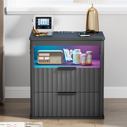 WOOVIVS Modern Nightstand Set of 2 - Image 7