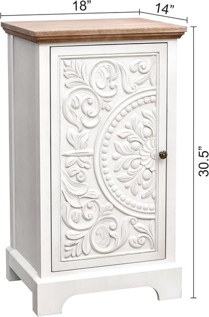 eHemco Ornate Floral Carved End Table - Image 3