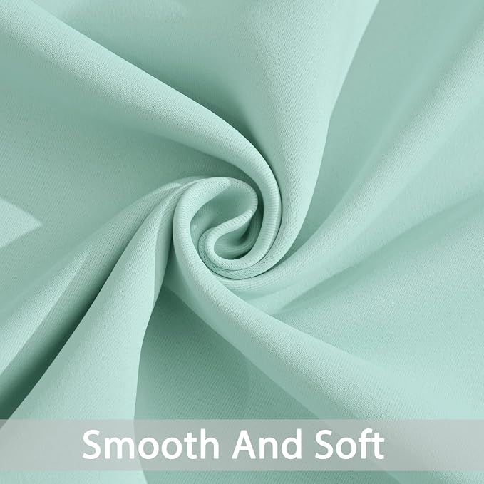Yakamok Room Darkening Curtains 42x63 inch Length Aqua-Living Room | 2 panels - Image 4