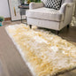 Latepis Yellow Runner 2x6 Fluffy Rug Faux Sheepskin Fur Rug by Latepis