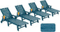 Patio Chaise Lounge Chair Set of 4, Oversize Lounge Chairs by Serique