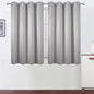 Light Grey Blackout Curtains 52 x 54 Inch Length/Set of 2 Curtain by Lemomo