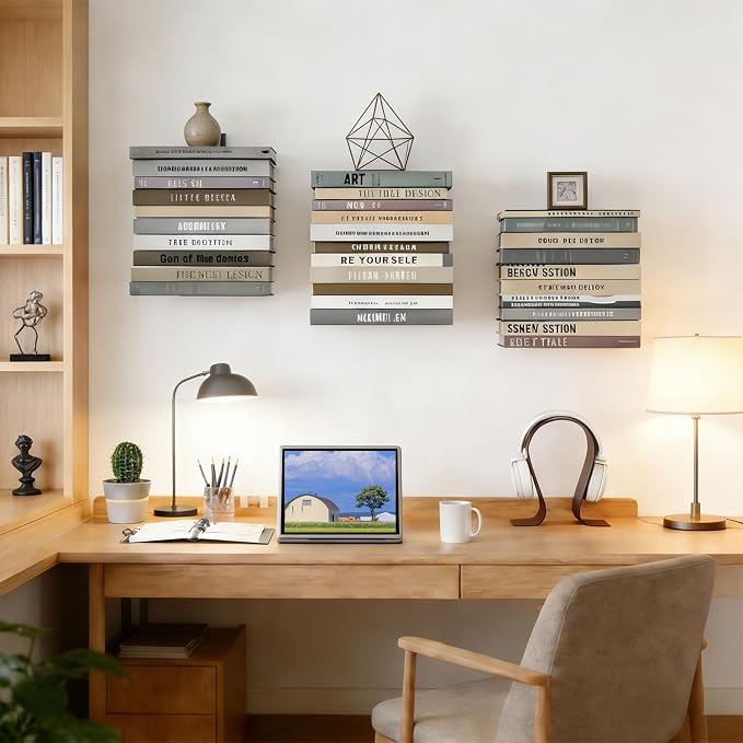 Invisible Floating Bookshelves 4 Tier, Heavy Duty Metal Book Organizer - Image 2
