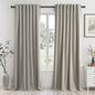 Topfinel 92 Inch Linen 100% Blackout Curtains 2 Panels by Topfinel