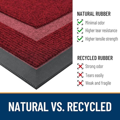 OLANLY Front Door Mat Outside 35x23, All-Season Heavy-Duty Rubber Doormat | - Image 5