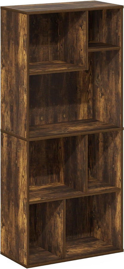 Furinno DALY Book Shelf, 7-Cube Bookshelf, Cube Storage Organizer Bookcase - Image 5