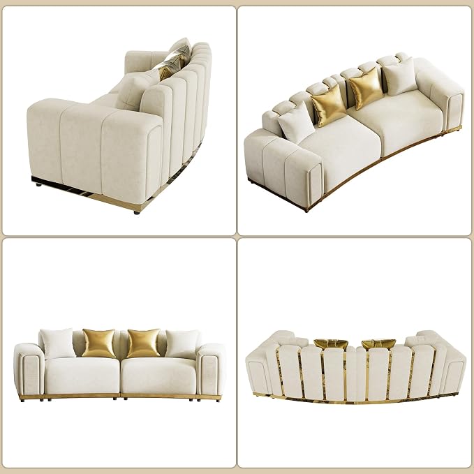 Oversized Velvet Chesterfield Couch - Image 6