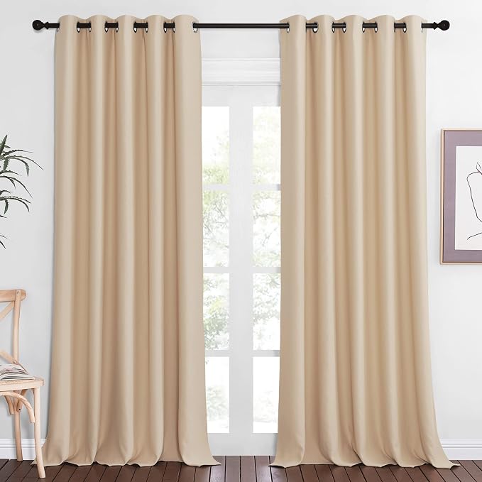 NICETOWN Blackout Curtain 102 inch Length, Grommet Thermal Curtain Room by NICETOWN