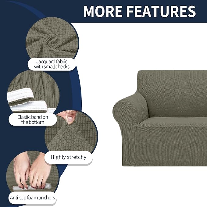 Cupuamon 2026 New Stretch Loveseat Sofa Slipcovers Couch Cover - Image 4