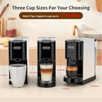KOTLIE 19Bar Single Serve Coffee Maker, 5in1 Espresso Machine for Keu* kcup Capsules/Nespresso Original/Dolce Gusto/Ground Coffee/44mm ESE, Level 7 Water volume, Hot&Cold Brew Coffee Machine