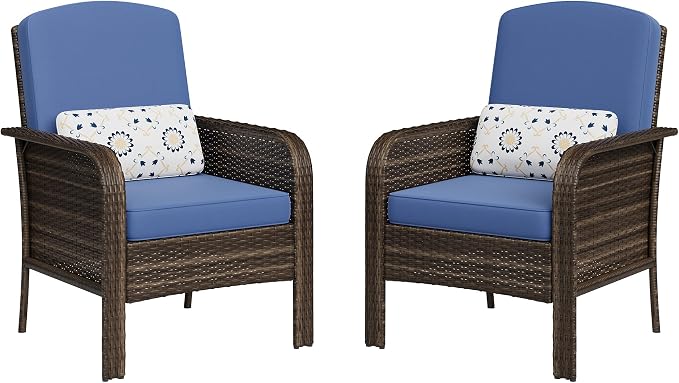 GarveeHome 2-Piece Outdoor Patio Furniture Set, All-Weather Rattan Chairs - Image 8