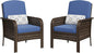 Garvee Outdoor Wicker Chairs, 2 Pieces Patio Furniture Set, All Weather High by Garvee
