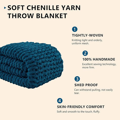 L'AGRATY Chunky Knit Throw Blanket - Image 2