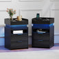 Turosur Nightstands Set of 2, LED Night Stand by Turosur