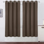 Chocolate Brown Thermal Blackout Curtains/52 x 72 Inch/Set of 2 Panels Room by Lemomo