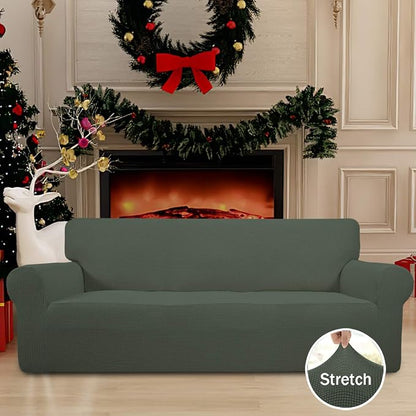 Easy-Going Stretch Oversized Sofa Couch Slipcover Washable Olive Green | - Image 2