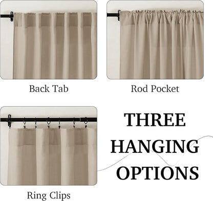 RYB HOME Sheer Curtains 108 inches, Extra Long Floor to Ceiling Curtains | - Image 2
