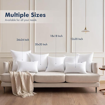 MIULEE 14x14 Throw Pillows Inserts 2 Pack, Decorative Pillows - Image 8