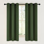 NICETOWN Dark Green Blackout Cafe Satin Curtains by NICETOWN
