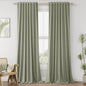 Sage Green 100% Blackout Curtains 132 Inch Length 2 Panels Set by Guken