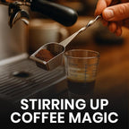 Rattleware Stainless Steel Spoon Twist - Espresso Spoon with Graduated Measure and Scraper Front - Perfect for Precision Coffee Making