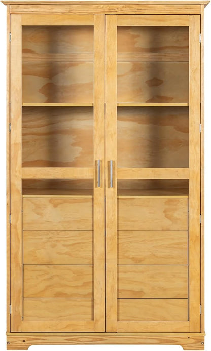 VilroCaz 75'' Tall Kitchen Pantry, Wood Freestanding Kitchen Storage Cabinet - Image 4