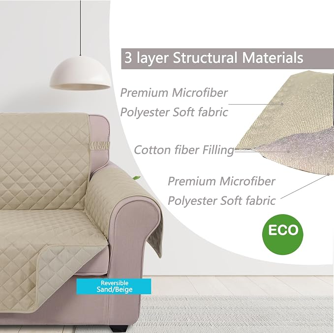 U-NICE HOME Reversible Sofa Cover Couch Cover - Image 4