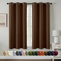 MIULEE Blackout Curtains for Bedroom 2 Panels 40 x 45 Inch Long Brown | Thermal by MIULEE