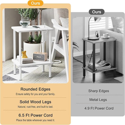 Apicizon 2 Tier End Table, Small Side Table - Image 6
