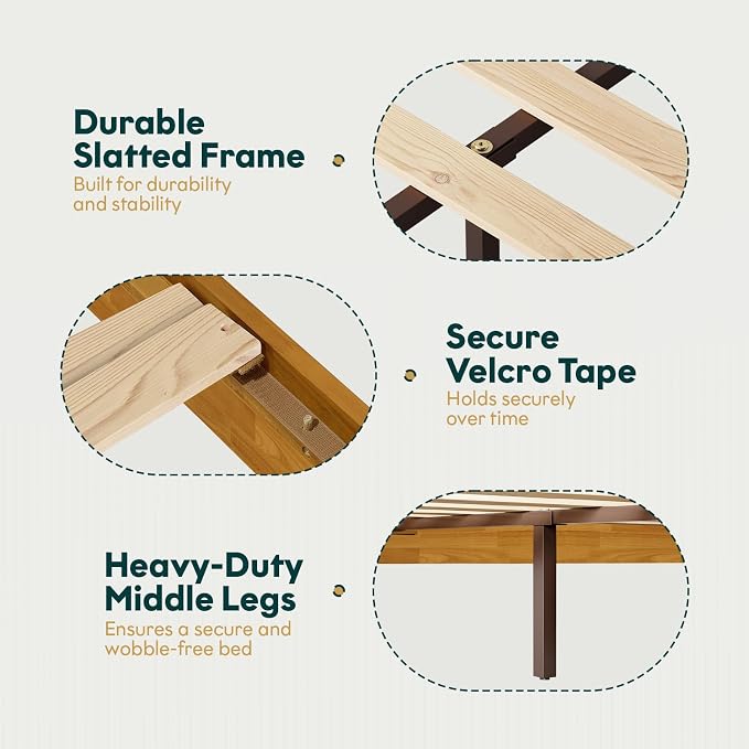Bme Trapeze Queen Bed Frame – Modern Solid Wood Bed - Image 5