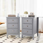 Bonnlo Gray Nightstands Set of 2, 3 Drawer Nightstand, Modern Night Stand by Bonnlo