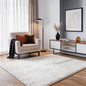White Rabbit Striped Plush Rug 4'x6', Fluffy Faux Fur Shaggy Area Rug by CHOVY