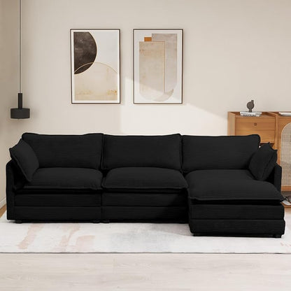 112'' Sectional Modular Cloud Couch, Oversized L Shaped 3 Seat Sofa - Image 7