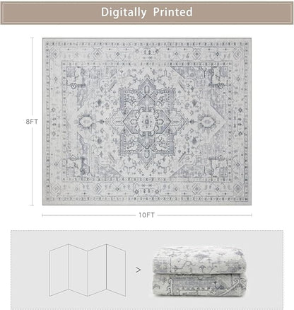 Washable Rugs 8x10 Area Rugs for Living Room, Dining Room, Playroom | Ultra - Image 2