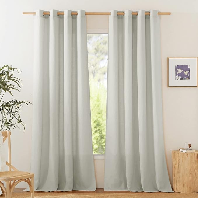 NICETOWN Thick Linen Gray Curtains by NICETOWN