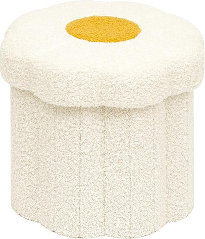 B FSOBEIIALEO Storage Ottoman Foldable, Sunflower Shaped Small Footrest by BFSOBEIIALEO