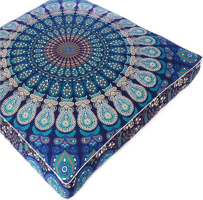 Mandala Floor Pillow Cover Meditation Cushion Seating Throw Hippie Round - Image 8