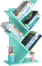 SHEEPAM 5 Tier Tree Book Shelf, Small Desktop Bookshelf by SHEEPAM