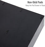 Mind Reader Single Serve Coffee Pod Organizer with 2 Drawers, 72 Pod Capacity, Countertop, 14"L x 12.25"W x 4.75"H, Black