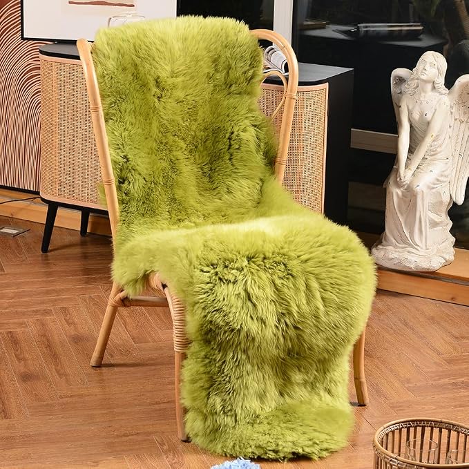 LLB Genuine Sheepskin Area Rug Wool Rug Fur Carpet Fluffy Shaggy Fur Rug by LLB