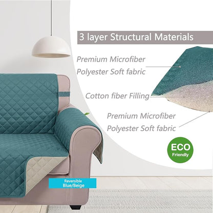 U-NICE HOME 4 Seater Sofa Cover 91''Large Couch Cover, Pet Friendly, Elastic - Image 4
