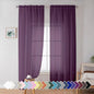 Simplebrand Plum Purple Sheer Curtains 72 Inches Long 2 Panels by Simplebrand